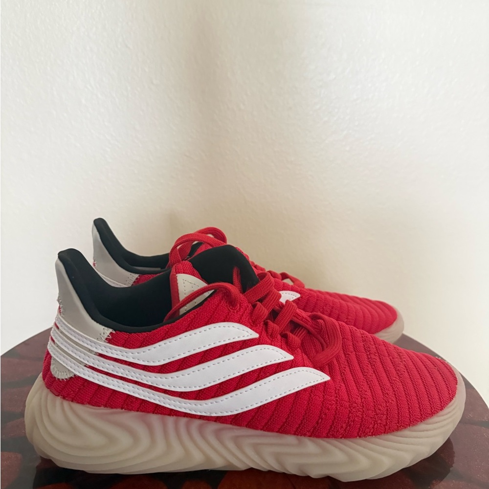 Adidas Sobakov CG6768 Red  Running Shoes Sneakers Women's 8/Mens Boys Size 6.5
